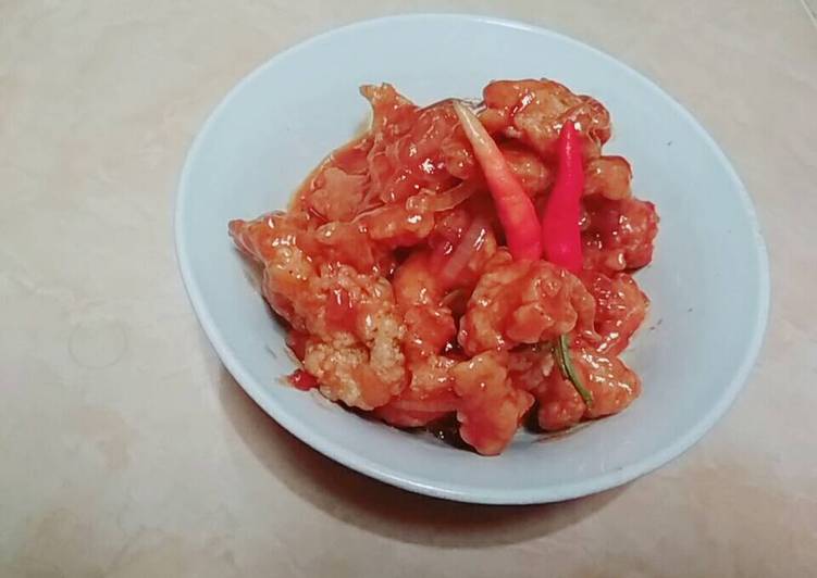 Langkah Mudah untuk memasak Ayam saus pedas manis.. Lezat