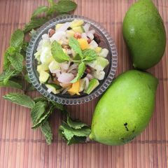 A picture of Khatta meetha aam salad.