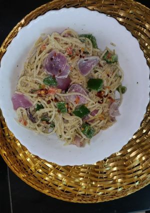 A picture of No oil mayonnaise wheat spaghetti.