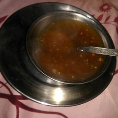 A picture of Hot and sour soup.