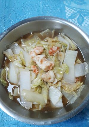 รูปของ ผัดผักกาดกุ้งสด🥬🦐🦐