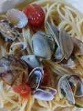 Spaghetti vongole,lupini e pomodorini