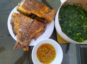 Hình của món Cá diêu hồng rán.