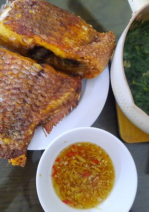 Hình của món Cá diêu hồng rán.