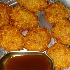 A picture of Sabudana cutlets.