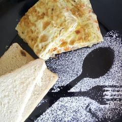 A picture of Bread and egg.
