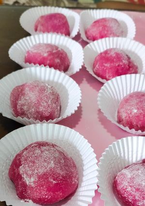 Foto resep Mochi isi selai strawberry