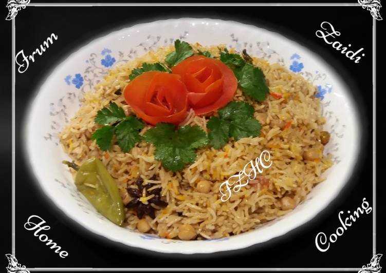 Steps to Prepare Any-night-of-the-week 🍝Achari Chana Pulao🍝 (Pickle Chickpea Rice)
