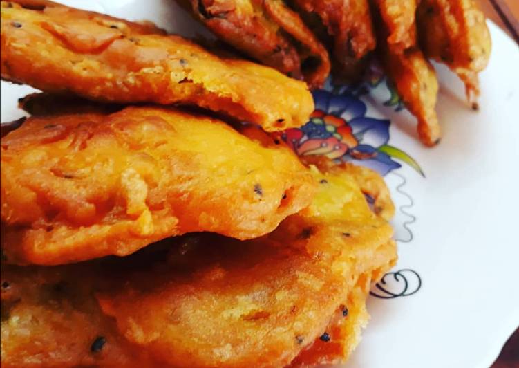 Pumpkin Flower and leaves Fritters