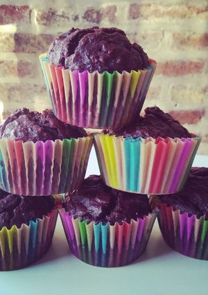 Una foto de Muffins de remolacha y chocolate