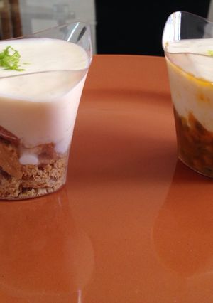 Una foto de Mousse de chinola y limón
