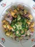 Ceviche de mango y camarón