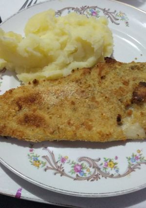 Una foto de Milanesas de pescado al horno🐟