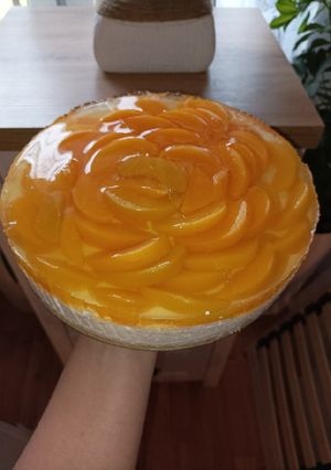 Barackos sajttorta 🍑🍑🍑 recept fotója