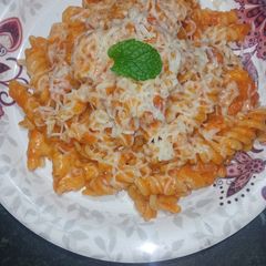 Pasta in Arrabiata sauce A picture of Pasta in Arrabiata sauce.