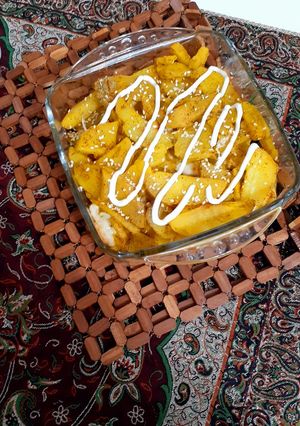 عکسی از دستور سیب زمینی تنوری🥔🍟