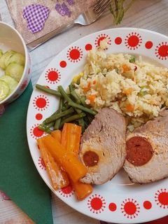 Kolbásszal töltött karaj recept fotója
