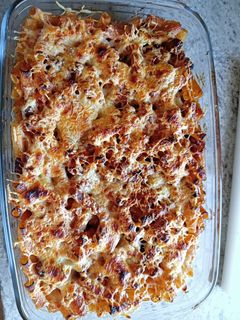 Una foto de Macarrones gratinados