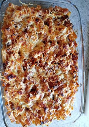 Una foto de Macarrones gratinados
