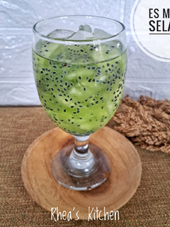 Foto resep Es Melon Selasih
