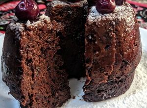 Una foto de ARÁNDANOS🍒 y Cocoa al Microondas.!