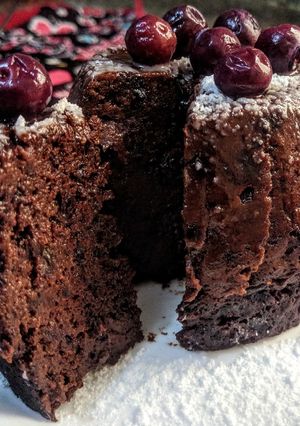 Una foto de ARÁNDANOS🍒 y Cocoa al Microondas.!