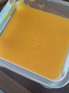 Una foto de Puré de calabaza, puerro, patata y zanahoria