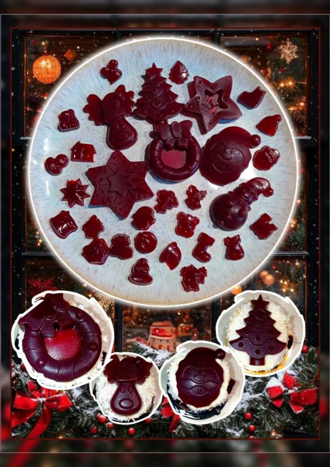 🎄 Новорічний декор з вишневого соку та Агар-агару 🎄