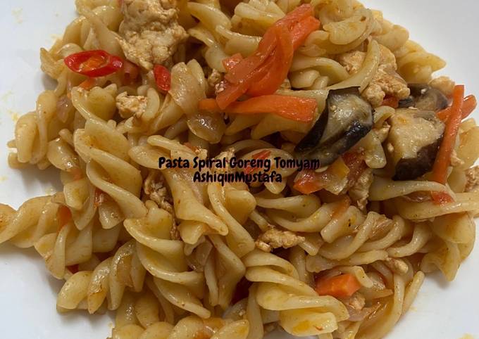 resipi-pasta-spiral-goreng-tomyam-oleh-a-shiqin-mustafa-cookpad