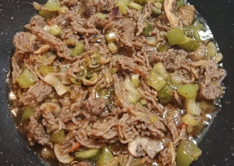 Resep masakan Daging cincang sayuran hijau | Cara Bikin Daging cincang sayuran hijau Yang Enak Dan Lezat