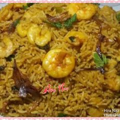 A picture of PRAWNS BIRYANI 🍤🍤🍤🍤🍤🍤🍤🍤🍤.