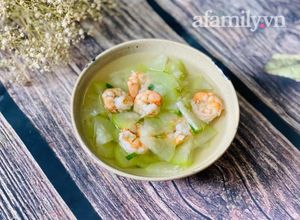 Hình của món Canh Bí Xanh Nấu Tôm.