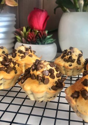 Une photo de Muffins pépites de chocolat sans beurre et sans sucre