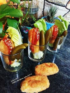 عکسی از دستور کراکت سیب زمینی و مرغ