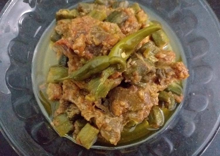 Steps to Make Favorite Mutton lady finger😋