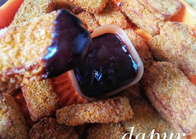 Nugget pisang saos coklat