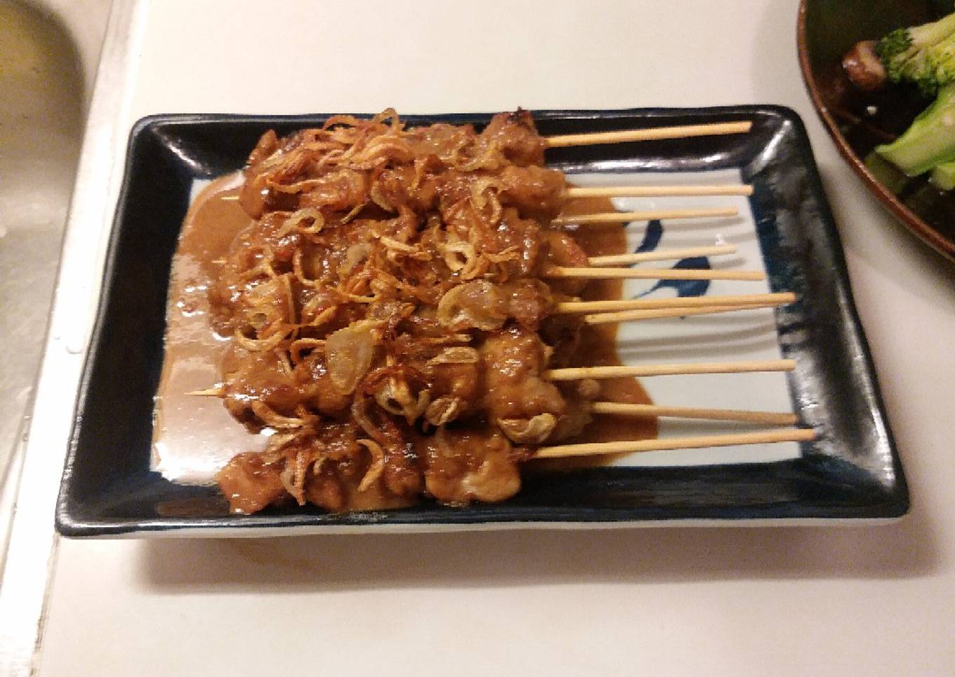 Sate ayam panggang teflon