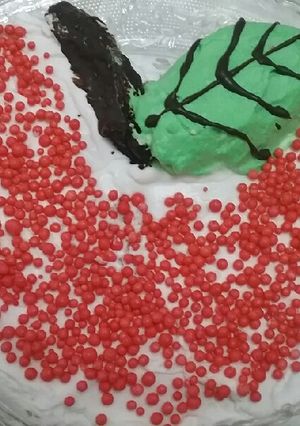 Una foto de Torta de chocolate en forma de manzana para rosh hashana