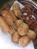 Yam balls yam nuggets da onion rings