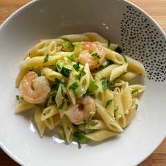 Una foto de #654 Pennette con code di gamberi e zucchine 🍤🥒🌱