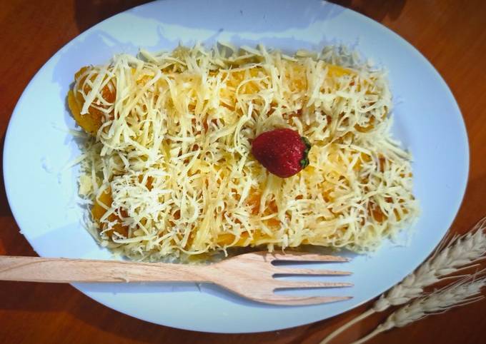 Langkah Mudah untuk Menyiapkan Pisang bakar madu keju, Bikin Ngiler