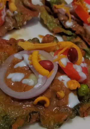 A picture of Palak patta chaat.