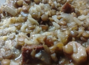 Una foto de Guiso de lentejas con arroz