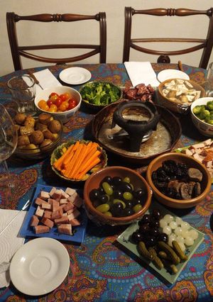 Una foto de Fondue de queso