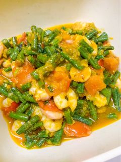 Foto resep Balado udang mix kacang panjang by sheila🩷