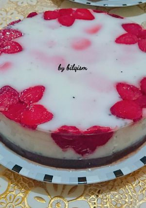 Foto resep Puding susu stroberry