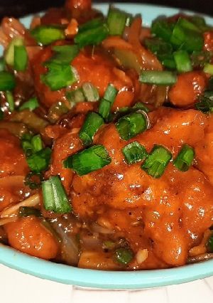 A picture of Cauliflower manchurian.
