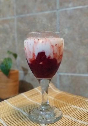 Foto resep Korean ice strawberry milk