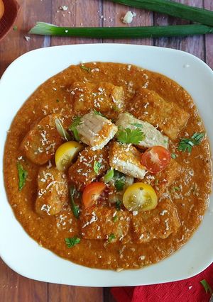 A picture of Gnocchi in Awadhi style.
