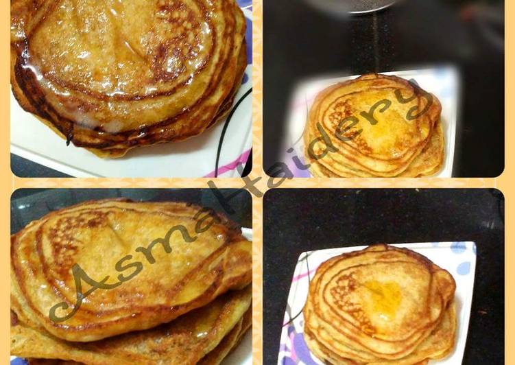 Easiest Way to Make Tasty Whole-wheat Banana Pancakes
